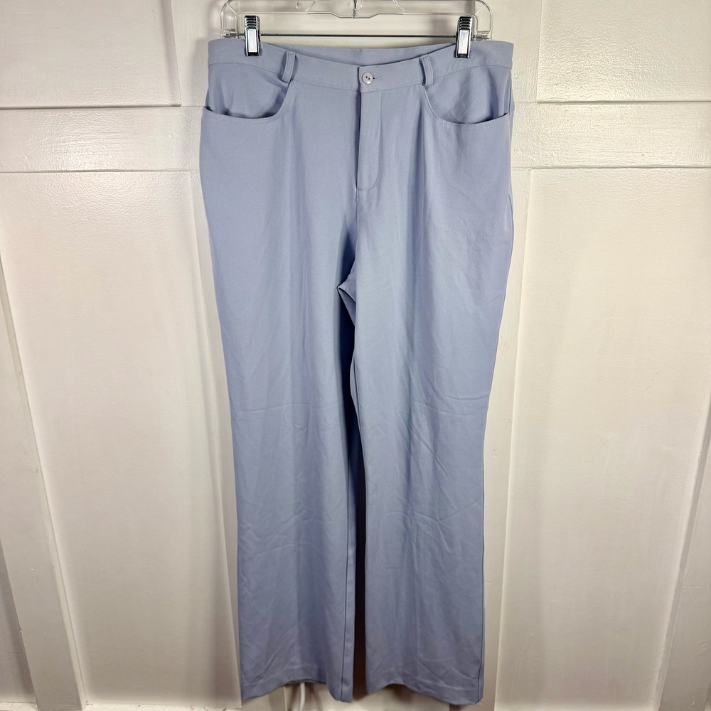 Cache Women's Light Blue Wide Leg Dress Pants Size 12‎ Polyester Blend